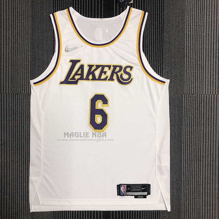 Maglia
 LeBron James NO 6 Los Angeles Lakers Association Autentico
 Bianco
